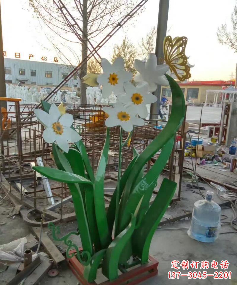 淄博不锈钢之美——紫荆花雕塑