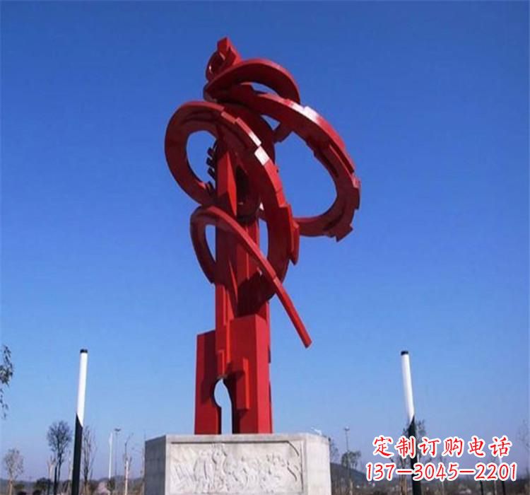淄博不锈钢齿轮雕塑把技术艺术完美结合