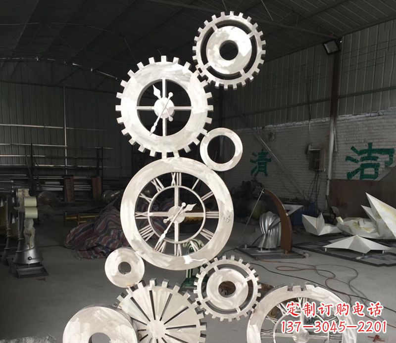 淄博不锈钢齿轮雕塑艺术与科技的完美结合
