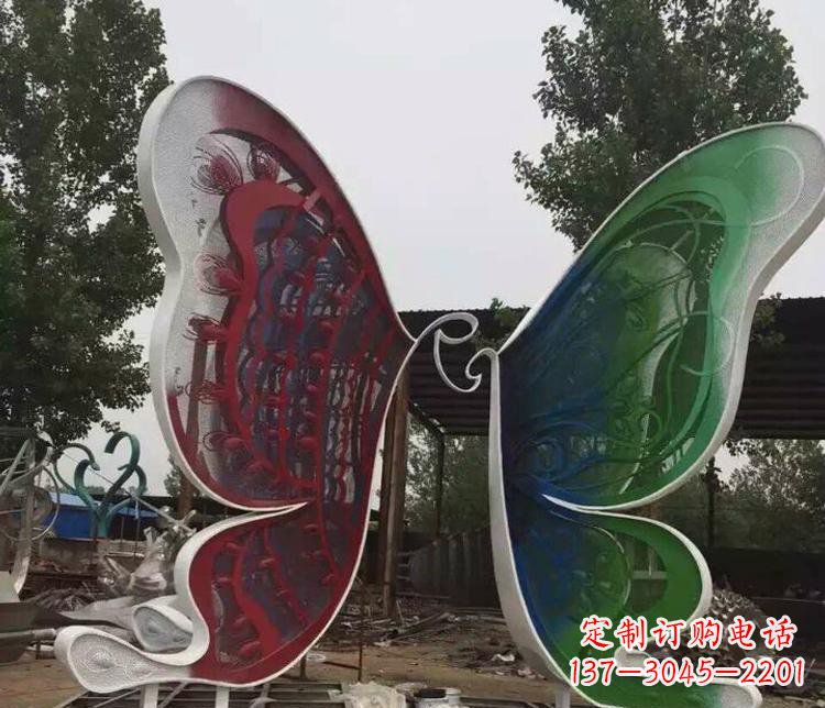 淄博不锈钢蝴蝶公园动物雕塑