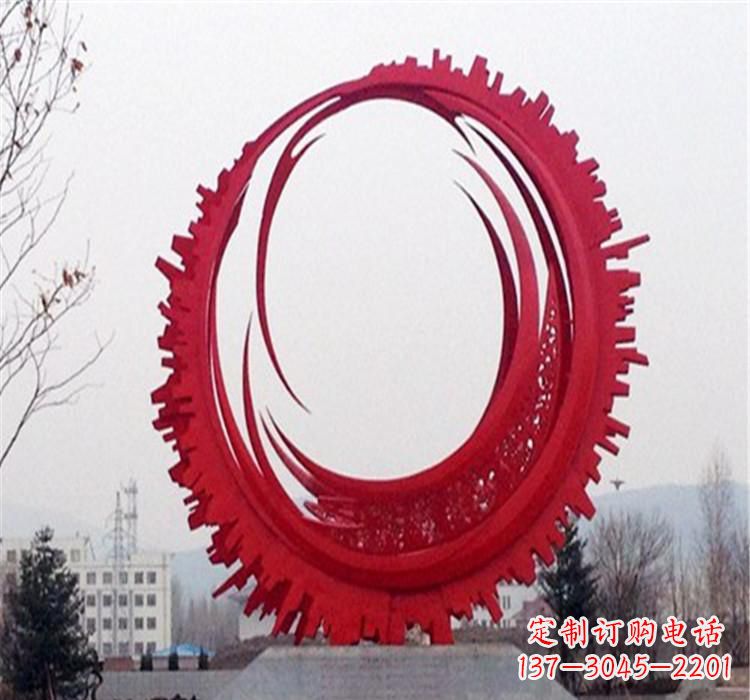 淄博不锈钢齿轮雕塑令人惊叹的精细艺术