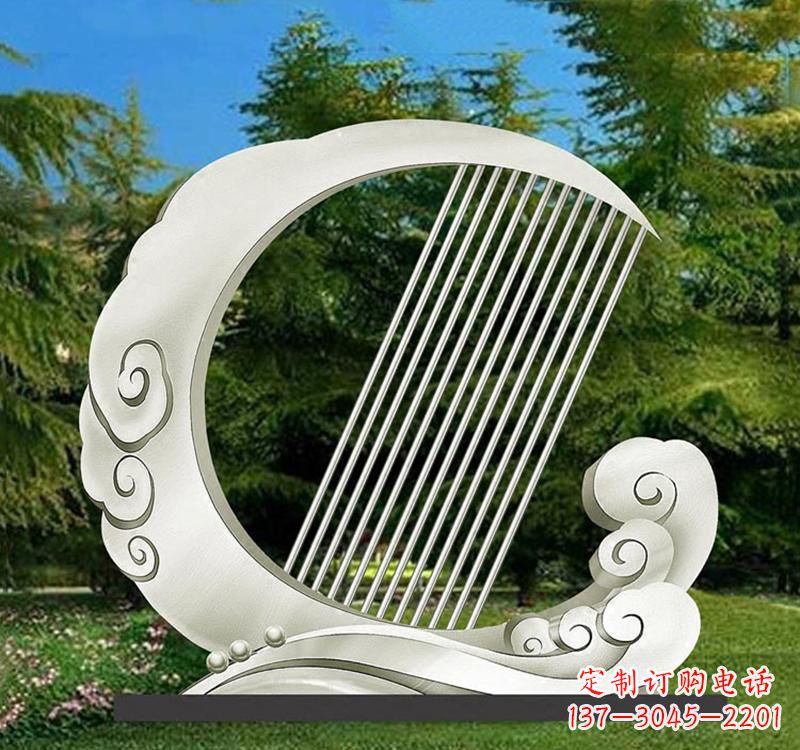 淄博精美的不锈钢月亮雕塑