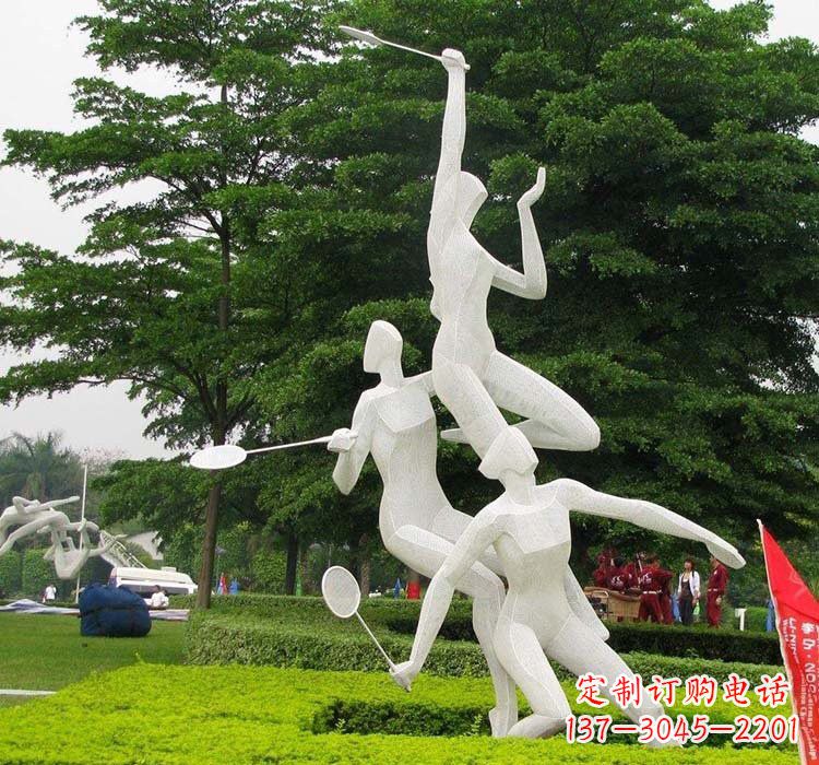 淄博精美绝伦的不锈钢羽毛球雕塑