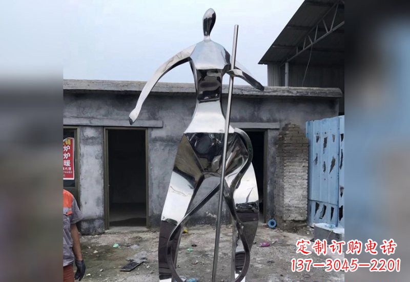 淄博精致的不锈钢大提琴雕塑