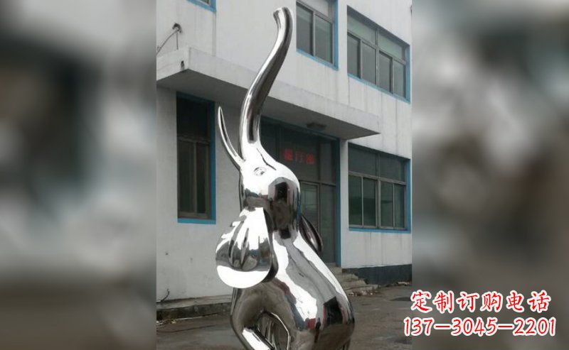 淄博精致的不锈钢大象雕塑