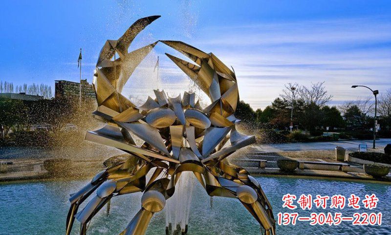 淄博精美不锈钢螃蟹雕塑