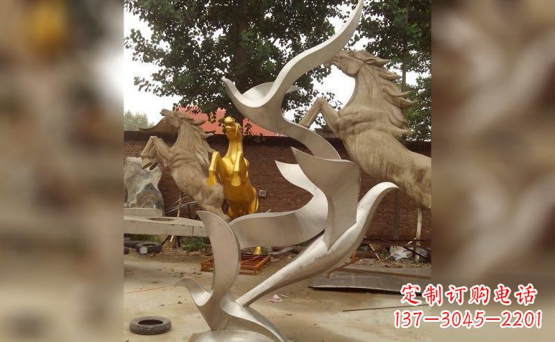 淄博不锈钢大雁雕塑
