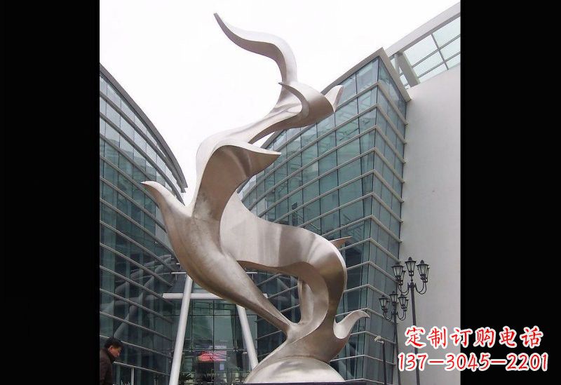 淄博精美的不锈钢大雁雕塑