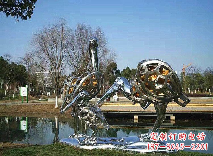淄博精美非凡的不锈钢丹顶鹤雕塑