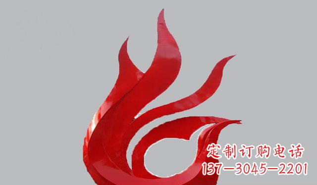 淄博不锈钢凤凰雕塑——传承古代文化之美
