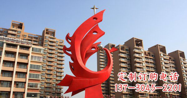 淄博凤凰灿烂的不锈钢雕塑
