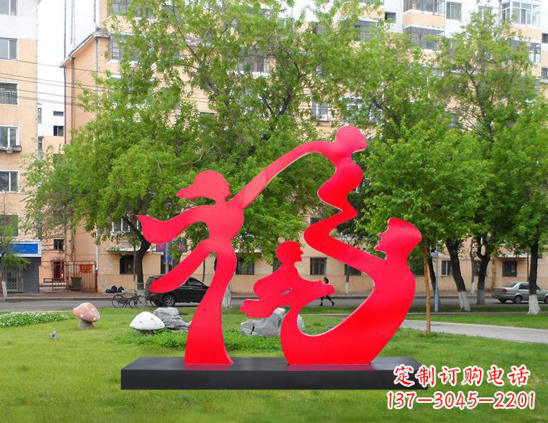 淄博不锈钢福字雕塑