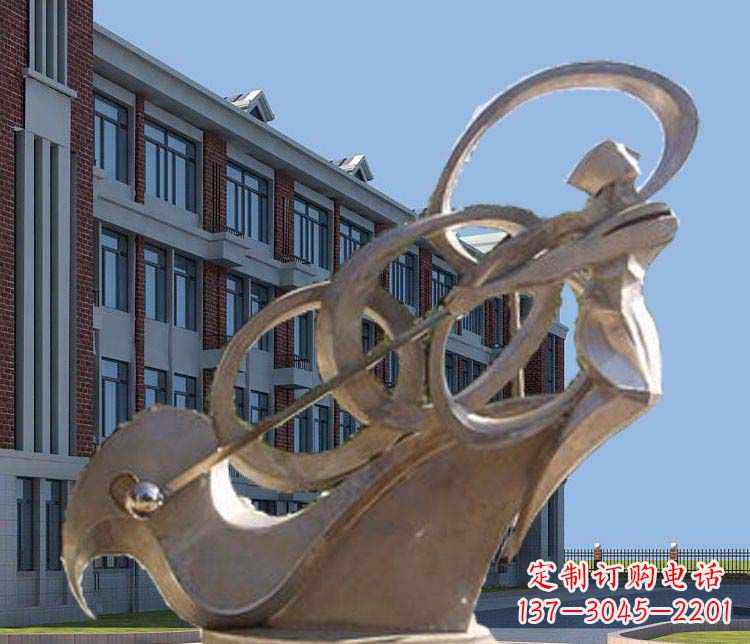 淄博不锈钢制作的高尔夫球人物雕塑