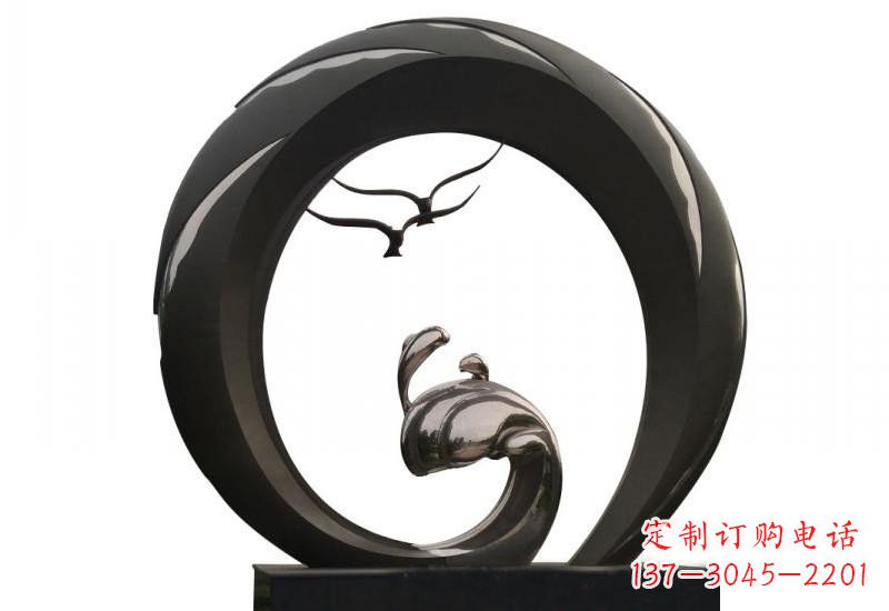 淄博不锈钢海鸥雕塑海洋之韵