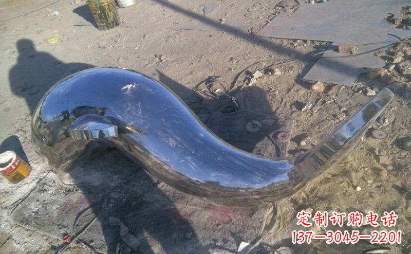 淄博不锈钢海豚雕塑展示优雅美丽