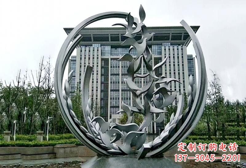 淄博不锈钢和平鸽雕塑