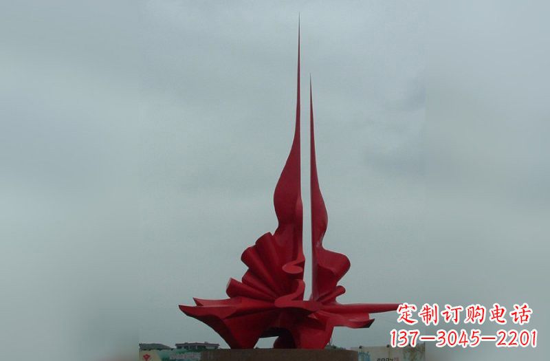 淄博精美不锈钢火炬雕塑
