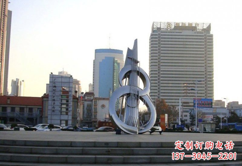 淄博不锈钢吉他雕塑