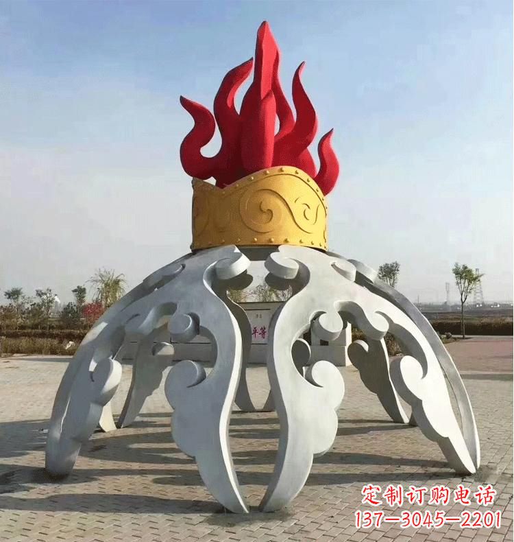 淄博不锈钢拱门雕塑精致而又充满艺术气息