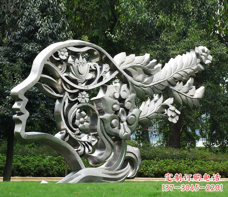 淄博不锈钢美女雕塑给空间带来灵动的美