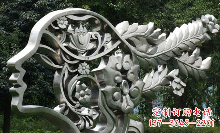 淄博不锈钢头像雕塑——精美绝伦