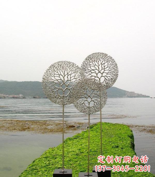 淄博不锈钢蒲公英雕塑抽象美的象征