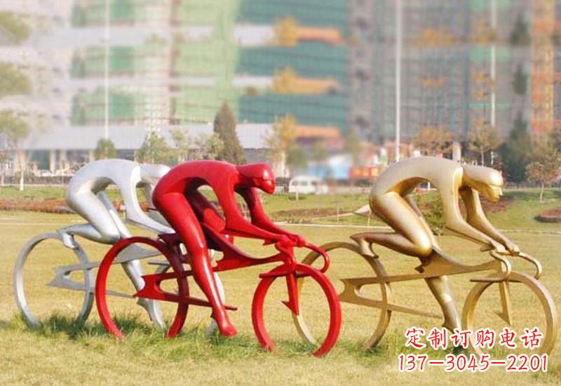 淄博不锈钢自行车雕塑