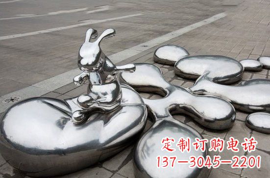 淄博不锈钢兔子雕塑