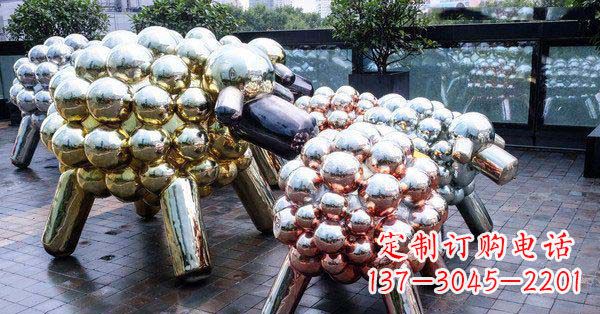 淄博不锈钢羊雕塑艺术与美感相结合