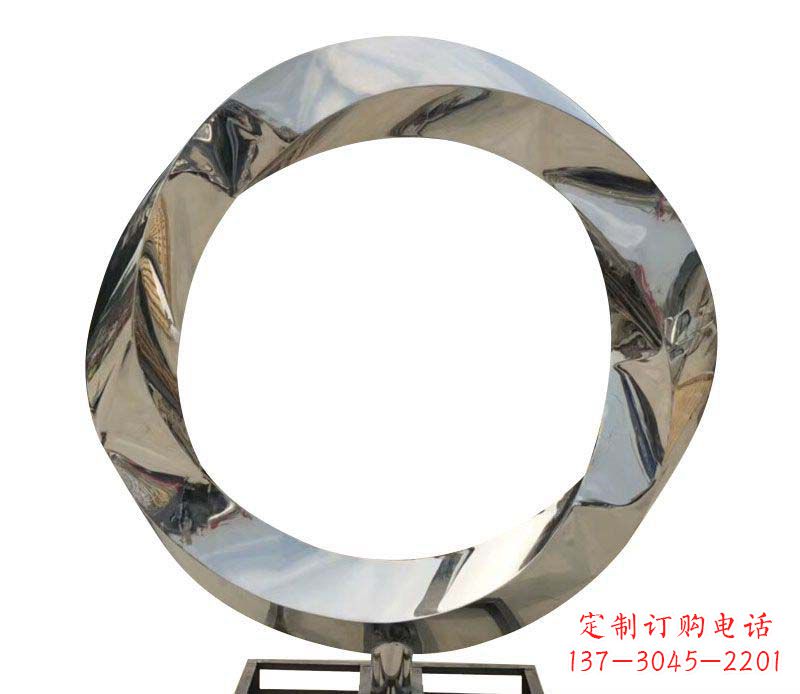 淄博不锈钢圆环雕塑——精美而优雅