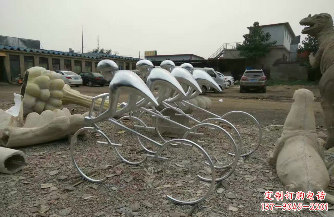 淄博不锈钢自行车雕塑