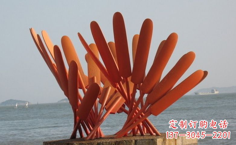 淄博精美不锈钢船桨雕塑