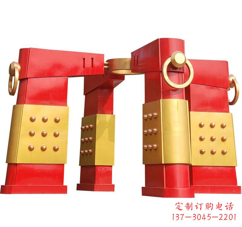淄博不锈钢大型拱门雕塑——传承文化精髓