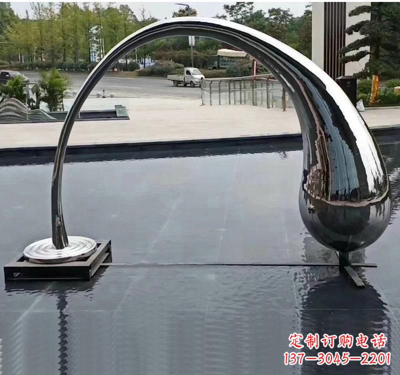 淄博不锈钢大型水滴雕塑让艺术融入生活