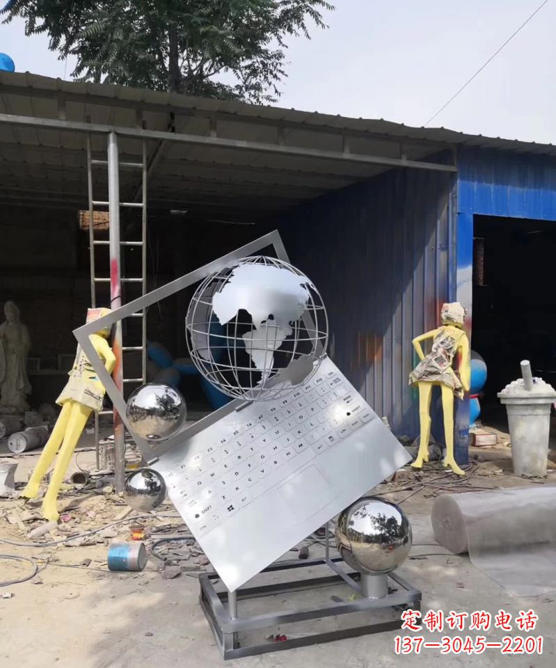 淄博不锈钢地球雕塑艺术与科技的完美结合