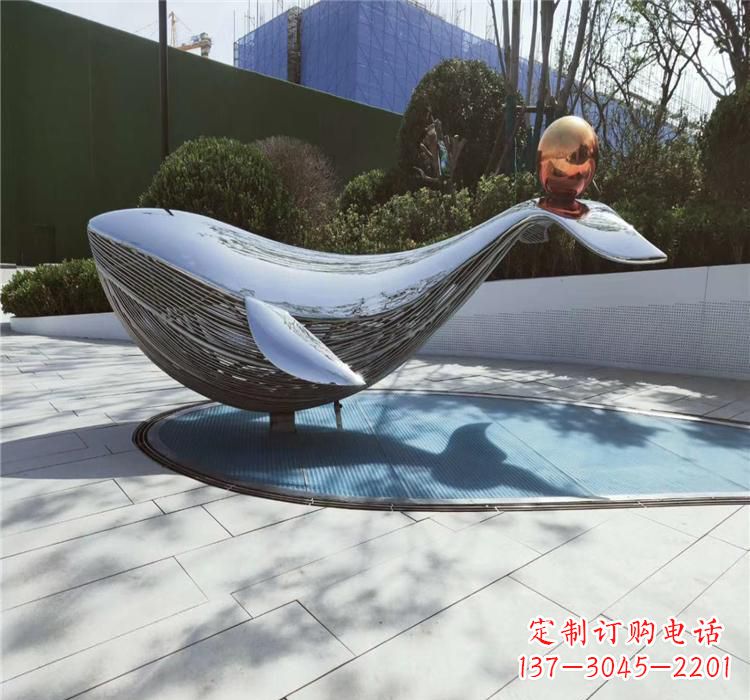 淄博不锈钢海豚雕塑艺术与科技的完美结合