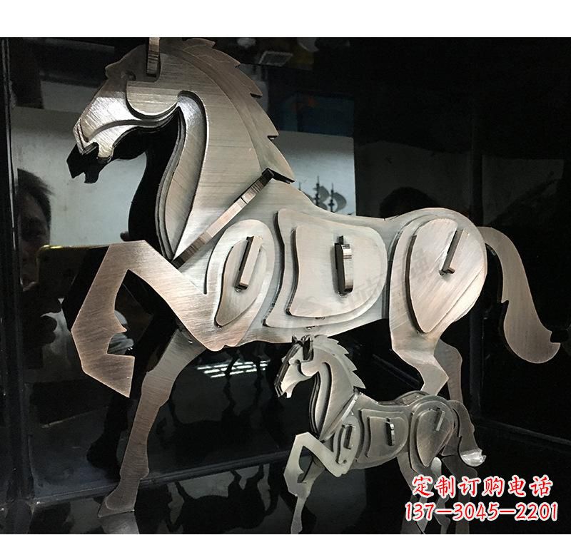 淄博不锈钢动物马雕塑艺术精美动人