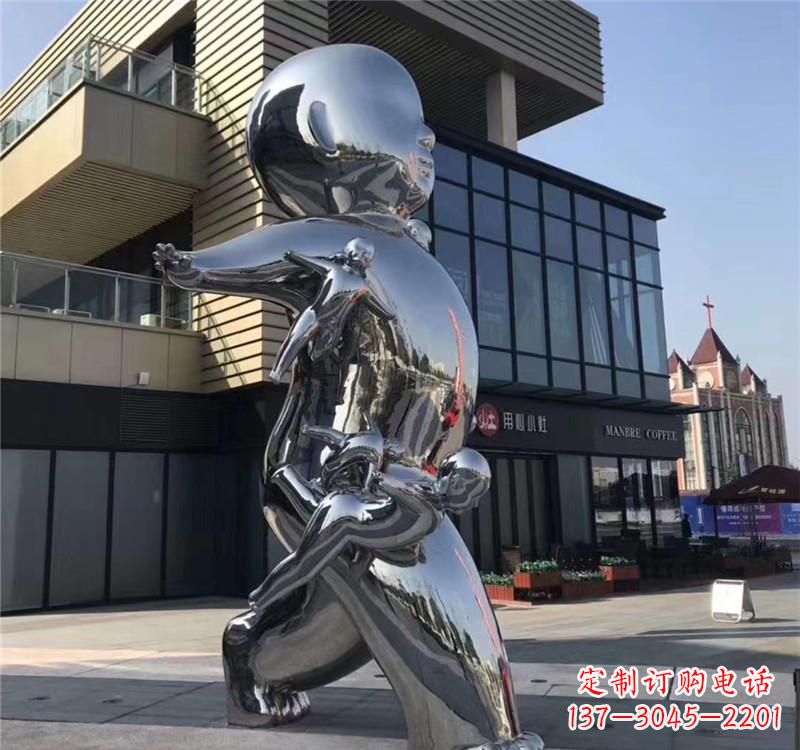 淄博不锈钢儿童雕塑精致的艺术之作