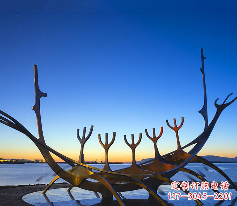 淄博帆船雕塑精致的海洋艺术品