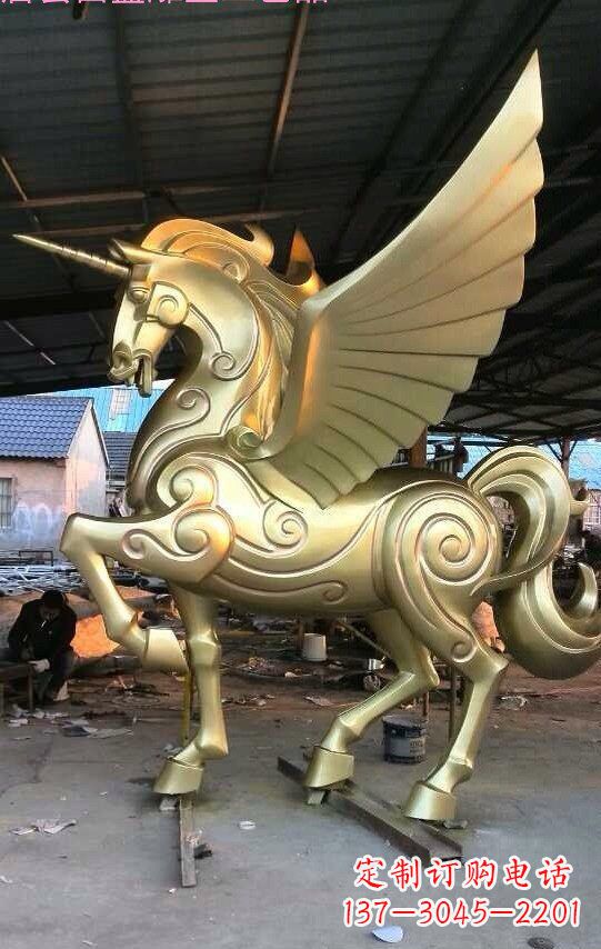 淄博不锈钢独角兽雕塑铸造精美绝伦