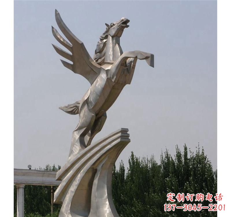 淄博不锈钢飞马雕塑精美雕塑艺术