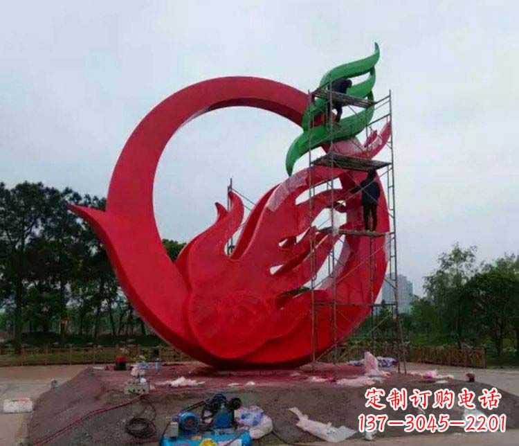 淄博不锈钢凤凰雕塑精美而又神秘