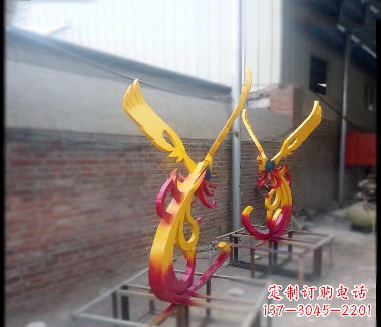 淄博凤凰雕塑美化公园景观