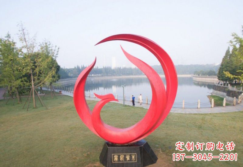 淄博凤凰雕塑——点缀不锈钢公园的美丽风景