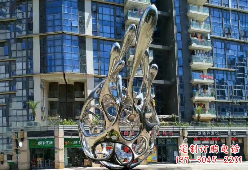 淄博不锈钢龙雕塑——象征着力量与灵气