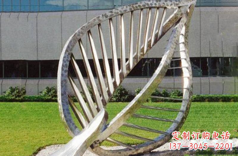淄博不锈钢公园抽象镂空树叶雕塑——精致美丽