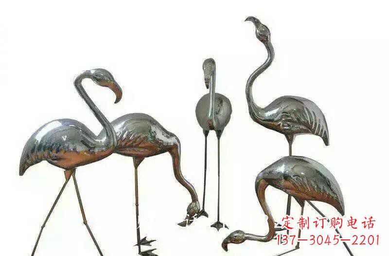 淄博不锈钢火烈鸟雕塑——美丽的自然之美