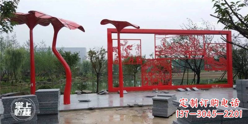 淄博不锈钢剪纸龙凤雕塑精美雕刻传承古老文化