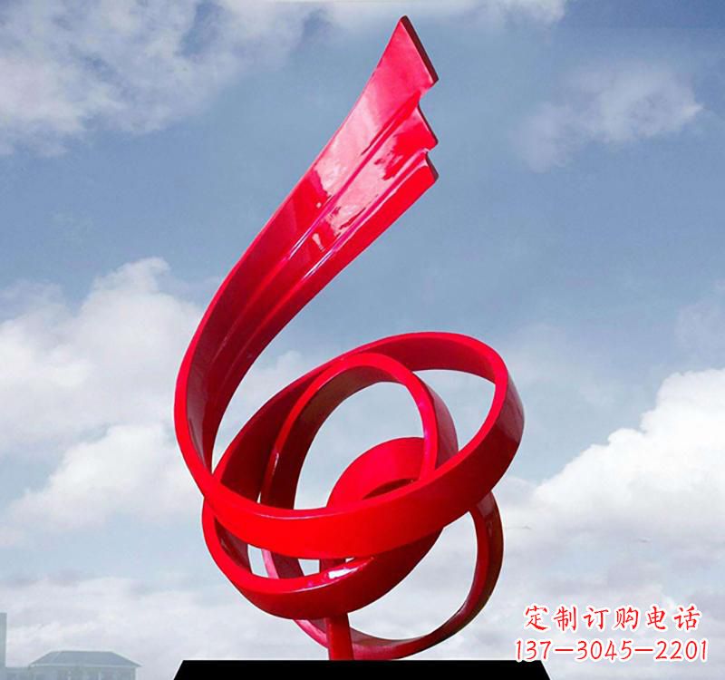 淄博美丽的飘带雕塑——城市的精灵