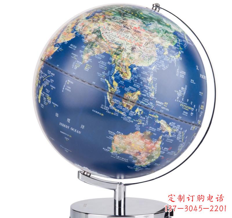 淄博不锈钢地球仪雕塑精美的艺术品